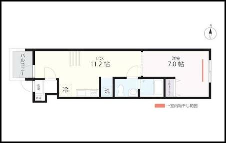 ＱＵＩＥＴ　ＣＲＡＢ　ＨＯＵＳＥ　ＴＯＧＥＴＨＥＲ　瀬谷（301） 間取り図画像