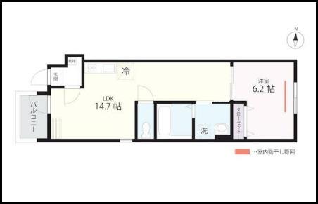 ＱＵＩＥＴ　ＣＲＡＢ　ＨＯＵＳＥ　ＴＯＧＥＴＨＥＲ　瀬谷（102） 間取り図画像