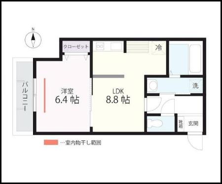ＱＵＩＥＴ　ＣＲＡＢ　ＨＯＵＳＥ　鎌倉サーフ（302） 間取り図画像