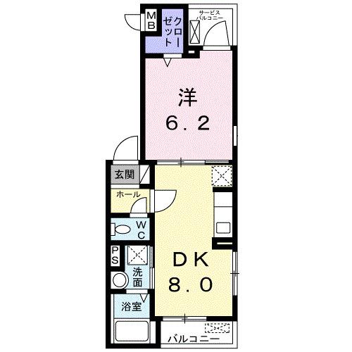 ホワイト　ウェル湘南Ⅱ（301） 間取り図画像