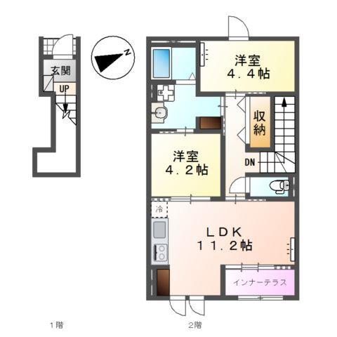 (仮称)綾瀬市吉岡東新築アパート 間取り図画像