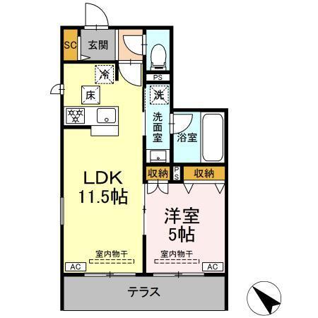 (仮称)亀井野246メゾン（103） 間取り図画像