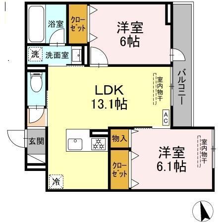 (仮称)トリシア円行2丁目プロジェクト（305） 間取り図画像
