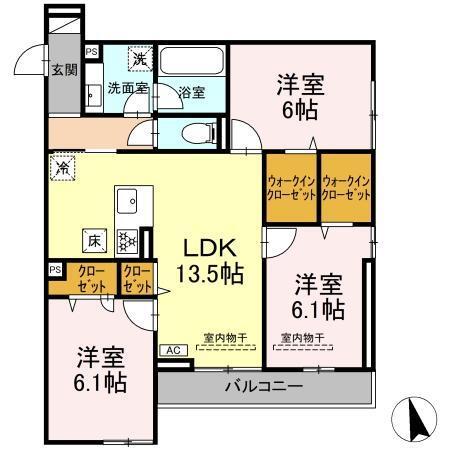 (仮称)トリシア円行2丁目プロジェクト（106） 間取り図画像