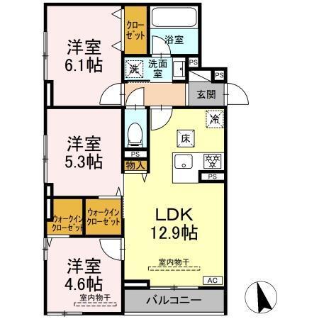 (仮称)トリシア円行2丁目プロジェクト（101） 間取り図画像