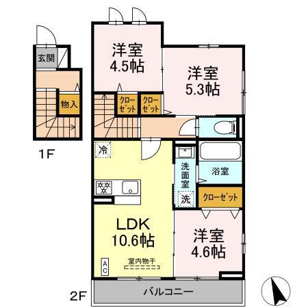 エクラン　ウルー湘南S（201） 間取り図画像