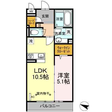 リヴェール湘南（205） 間取り図画像