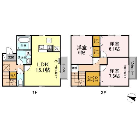 Terra　Bella（101） 間取り図画像