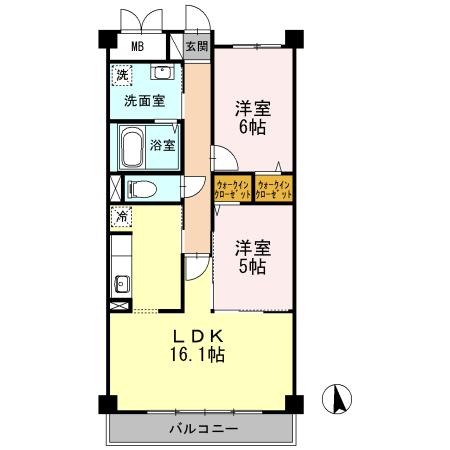 エレガントヴィラ（402） 間取り図画像