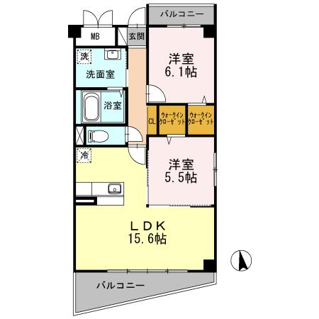 エレガントヴィラ（206） 間取り図画像