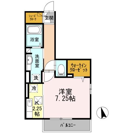 サンライズ柄沢　東館（101） 間取り図画像