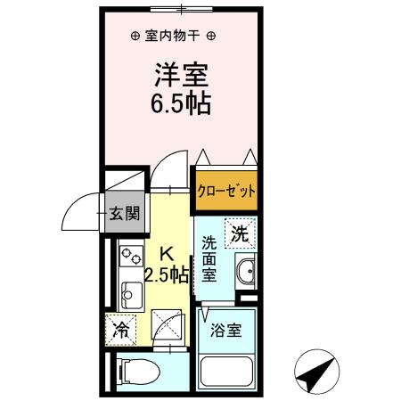 クレール藤沢Ⅱ（101） 間取り図画像