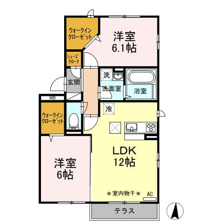 ヴィラ浜見山（101） 間取り図画像