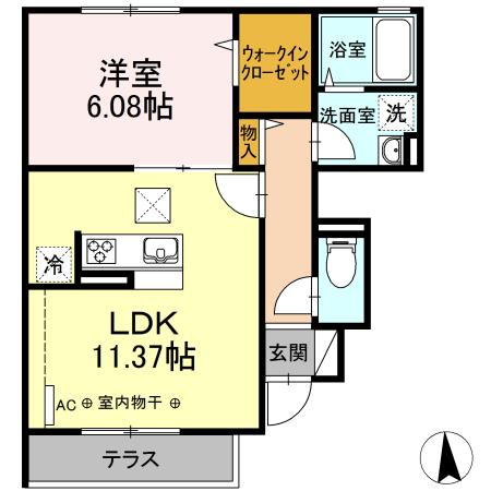蒼の杜　風（102） 間取り図画像