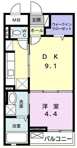 ユトリナ湘南　Ａ（203） 間取り図画像