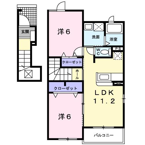 キャッスル大和（201） 間取り図画像