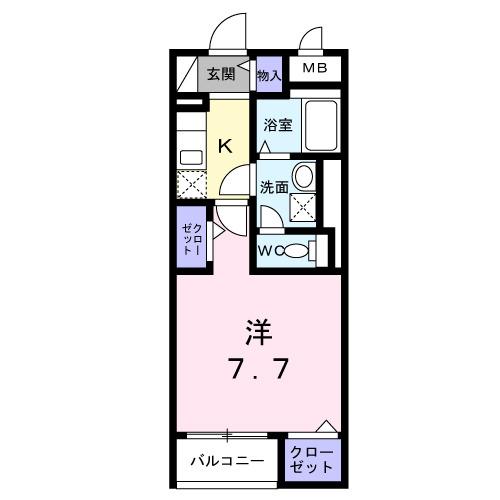 ダウンタウン　ワイ（102） 間取り図画像