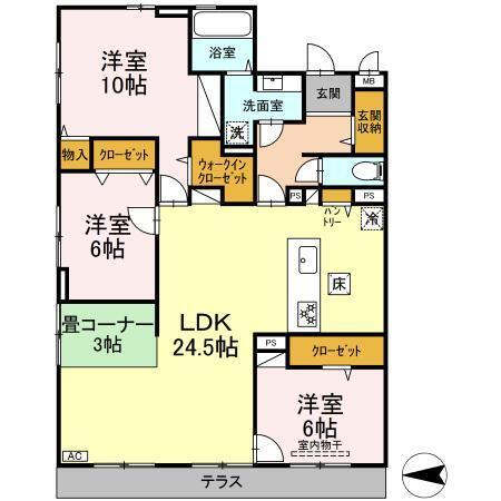 ルミエール大和東（105） 間取り図画像