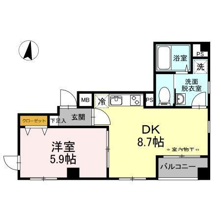 ヴィレッヂ大和東（502） 間取り図画像