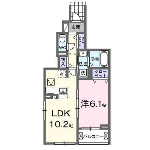 Ｈｉ−Ｒｏｓｅｔｔａ　Ｄ（103） 間取り図画像