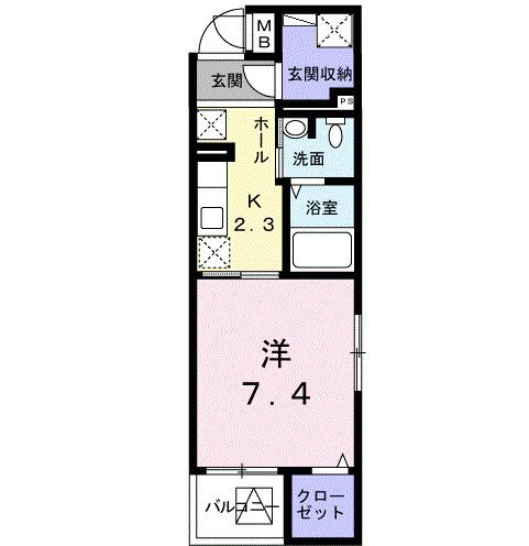 トゥット　フェリーチェ　湘南（201） 間取り図画像