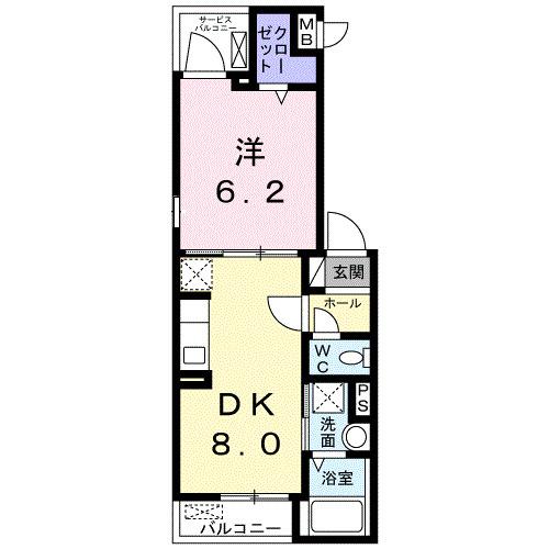 ホワイト　ウェル湘南Ⅱ（302） 間取り図画像