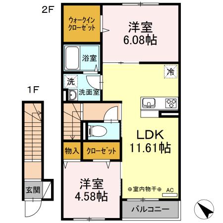 ヴェルジェ（202） 間取り図画像