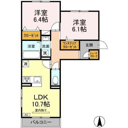 ティフブルー湘南　B棟（203） 間取り図画像