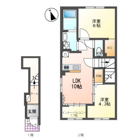 ヴェルジュ 間取り図画像
