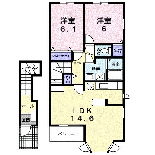クレールメゾン（204） 間取り図画像