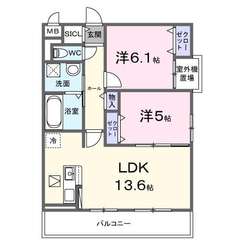 フロレスタ湘南　Ⅲ（101） 間取り図画像