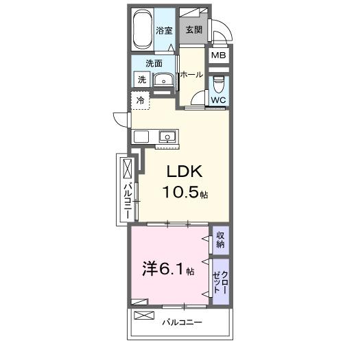 フロレスタ湘南　Ⅲ（204） 間取り図画像