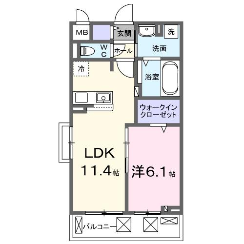 ヴィオラ（204） 間取り図画像