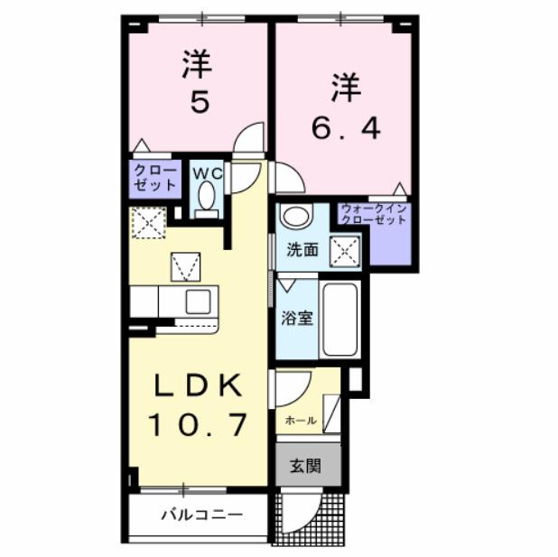 ジリエット（102） 間取り図画像