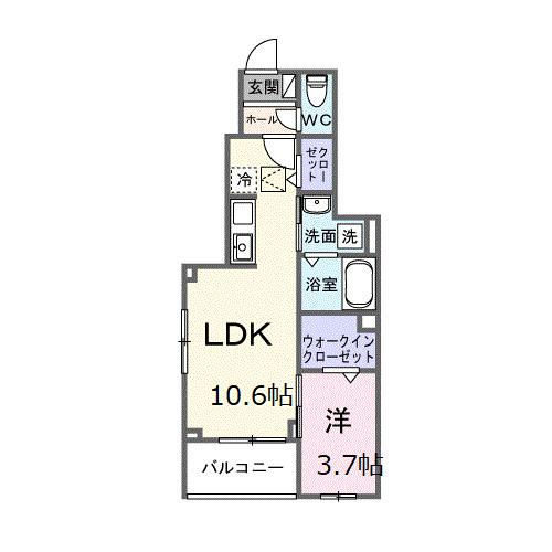 Ｈｉ−Ｒｏｓｅｔｔａ　Ｃ（105） 間取り図画像