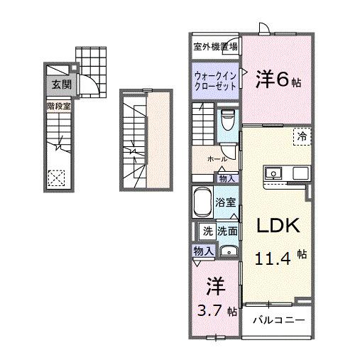 Ｈｉ−Ｒｏｓｅｔｔａ　Ｃ（302） 間取り図画像