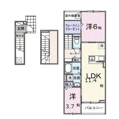Ｈｉ−Ｒｏｓｅｔｔａ　Ｃ（303） 間取り図画像