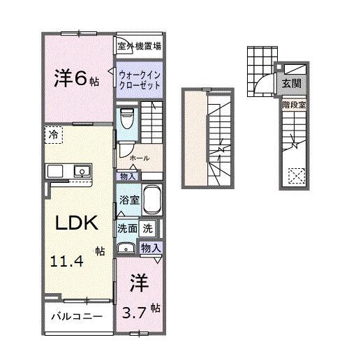 Ｈｉ−Ｒｏｓｅｔｔａ　Ｃ（304） 間取り図画像