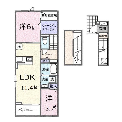 Ｈｉ−Ｒｏｓｅｔｔａ　Ｃ（305） 間取り図画像