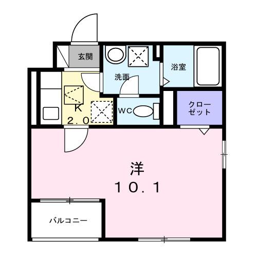 ヴァーグ・ブランシュ（101） 間取り図画像