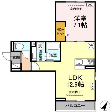 フラクタス南林間（202） 間取り図画像