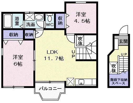フロレスタカマクラⅠ（202） 間取り図画像