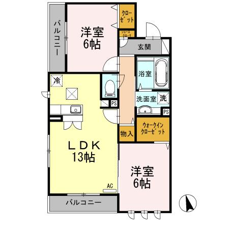 アヴェニール大清水（103） 間取り図画像
