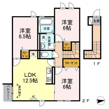 メゾン ヴォー（202） 間取り図画像