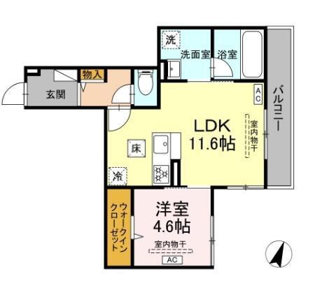 D Paina Odoriba（103） 間取り図画像