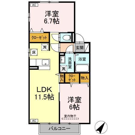 フローラ（101） 間取り図画像