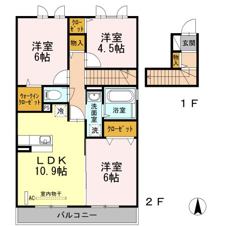 エクセルパークⅡ（205） 間取り図画像