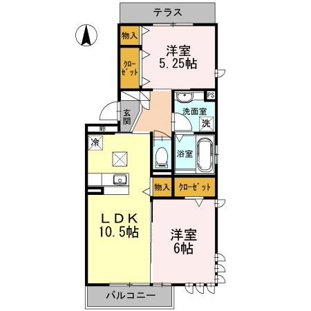 ベルグレイス湘南　B（101） 間取り図画像