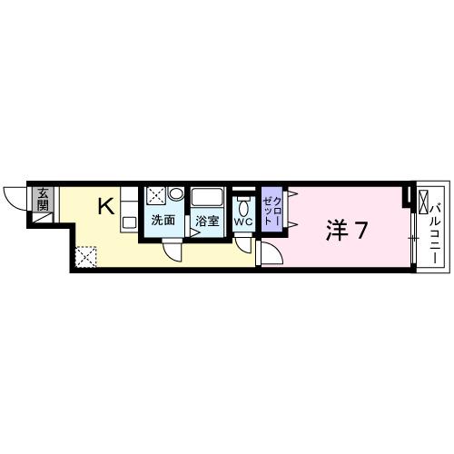 ＯＣＥＡＮ　ＣＯＵＲＴ　材木座（202） 間取り図画像
