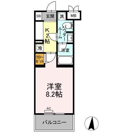 ファンディ平塚（803） 間取り図画像